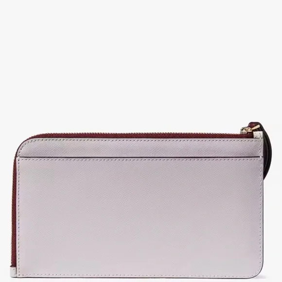 NWT ♠️💜Kate Spade ♠️💜 Lucy Medium L-Zip Wristlet - Picture 3 of 3